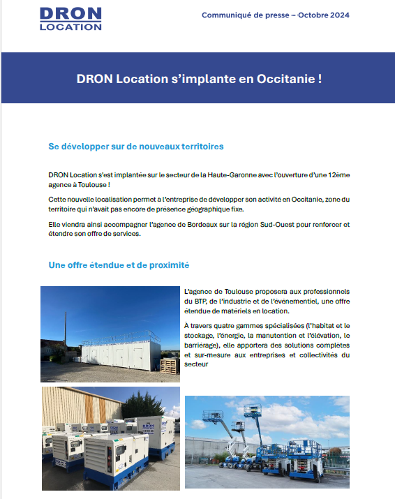 ouverture agence Dron Toulouse